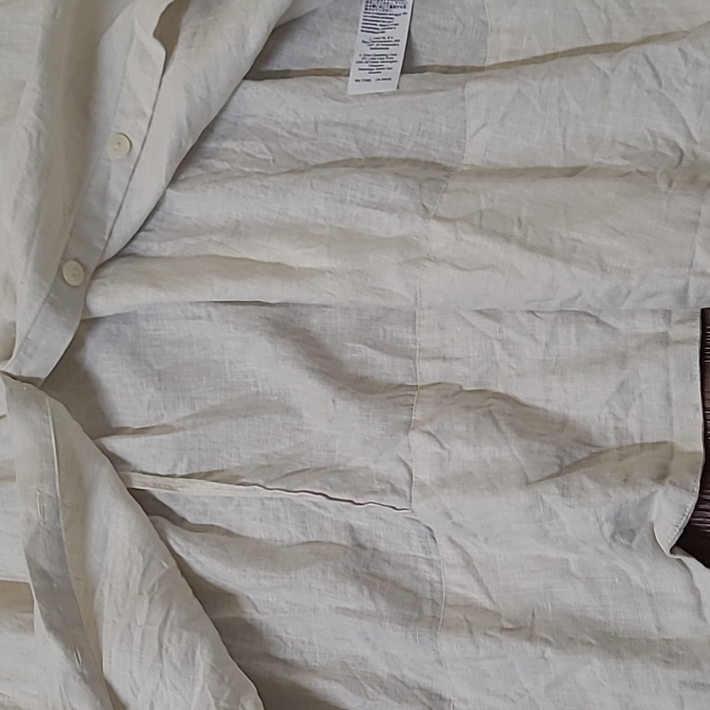 J. Crew Cream Maxi Dress used good condition for women zise m  100%linen. - Picture 13 of 16